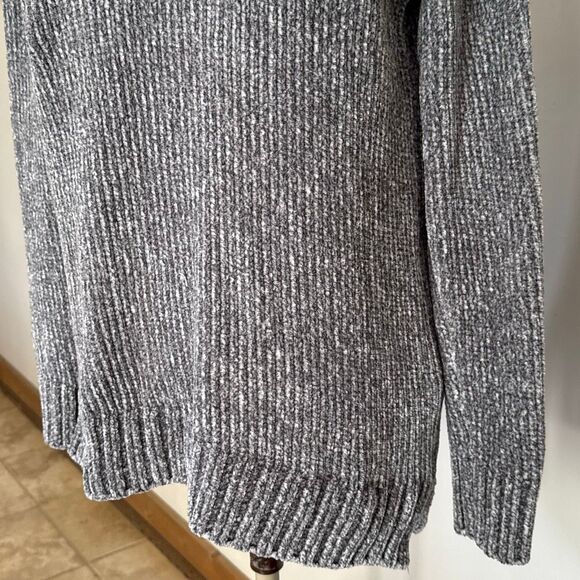 Orvis chenille v neck sweater womens size medium gray cozy soft warm comfy winte - Picture 3 of 9